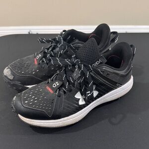 Under Armour Black and White Running Shoes